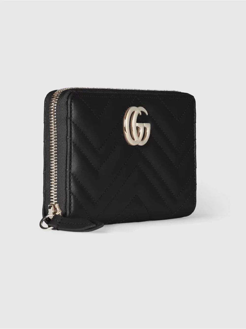 Gucci GG Marmont Black Quilted Leather Zip Wallet - Picture 3 of 10
